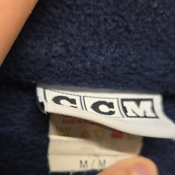CCM Dark Blue Zip-up Fleece (Medium) - Picture 2 of 4